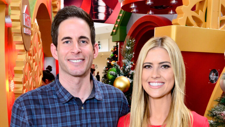 Tarek and Christina El Moussa, hosts of HGTV's hit show Flip or Flop, visited the HGTV Santa HQ