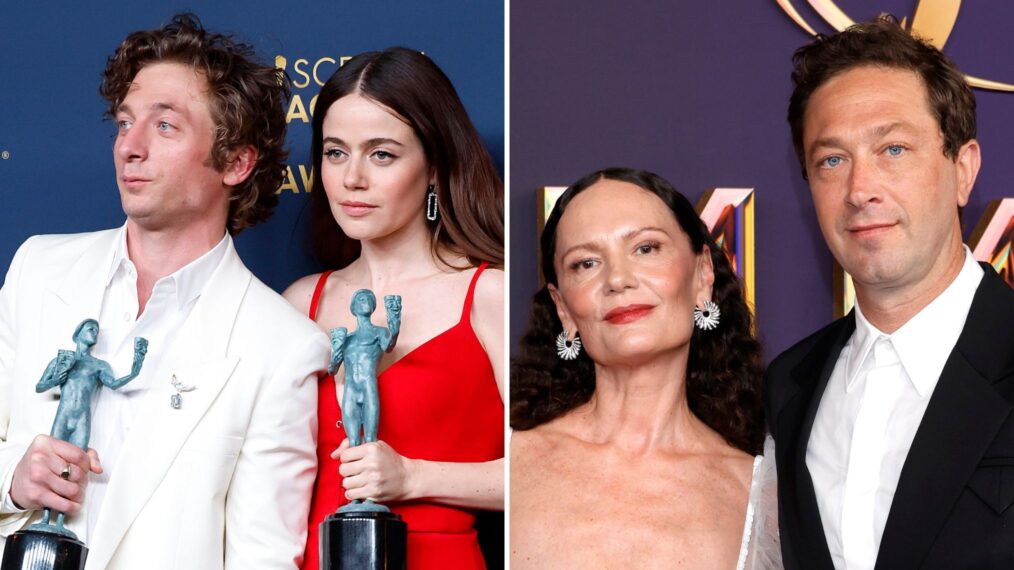 Jeremy Allen White and Molly Gordon at the 30th Annual Screen Actors Guild Awards - Press Room; Yelena Yemchuk and Ebon Moss-Bachrach attend the 76th Primetime Emmy Awards