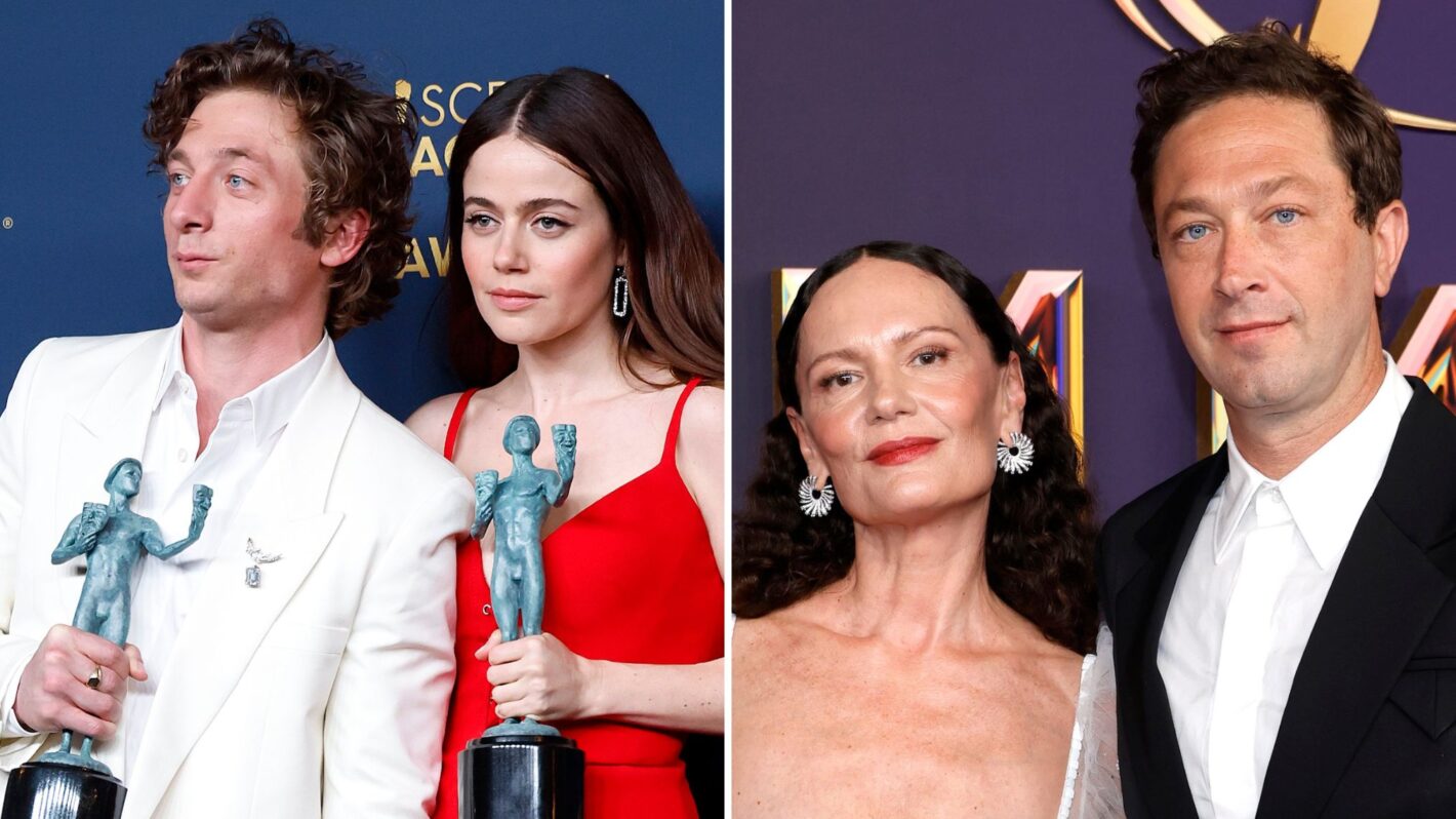 Jeremy Allen White and Molly Gordon at the 30th Annual Screen Actors Guild Awards - Press Room; Yelena Yemchuk and Ebon Moss-Bachrach attend the 76th Primetime Emmy Awards