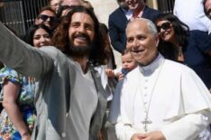 Jonathan Roumie and Pope Leo XIV