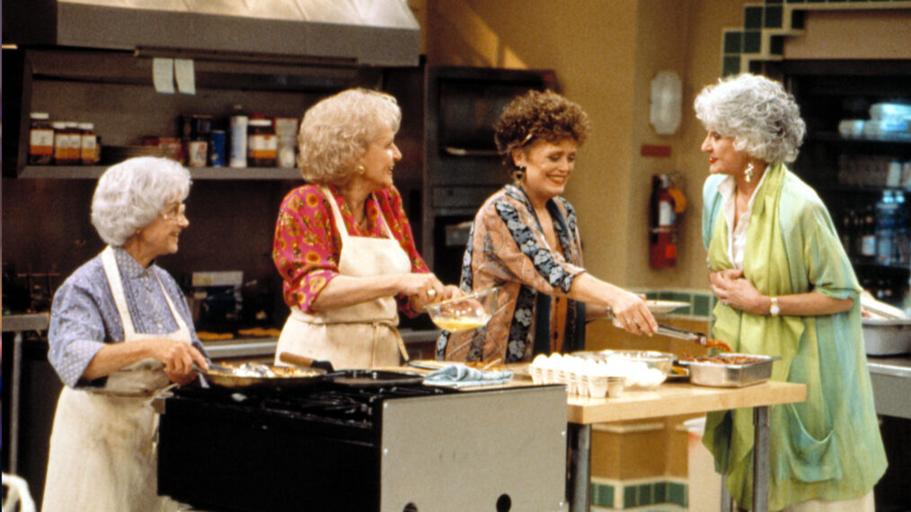 Estelle Getty, Betty White, Rue McClanahan, and Bea Arthur in 'The Golden Girls'