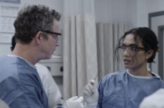 Shawn Hatosy as Abbot, Supriya Ganesh as Mohan — 'The Pitt'