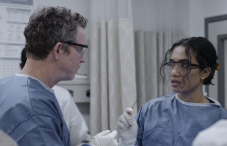 Shawn Hatosy as Abbot, Supriya Ganesh as Mohan — 'The Pitt'
