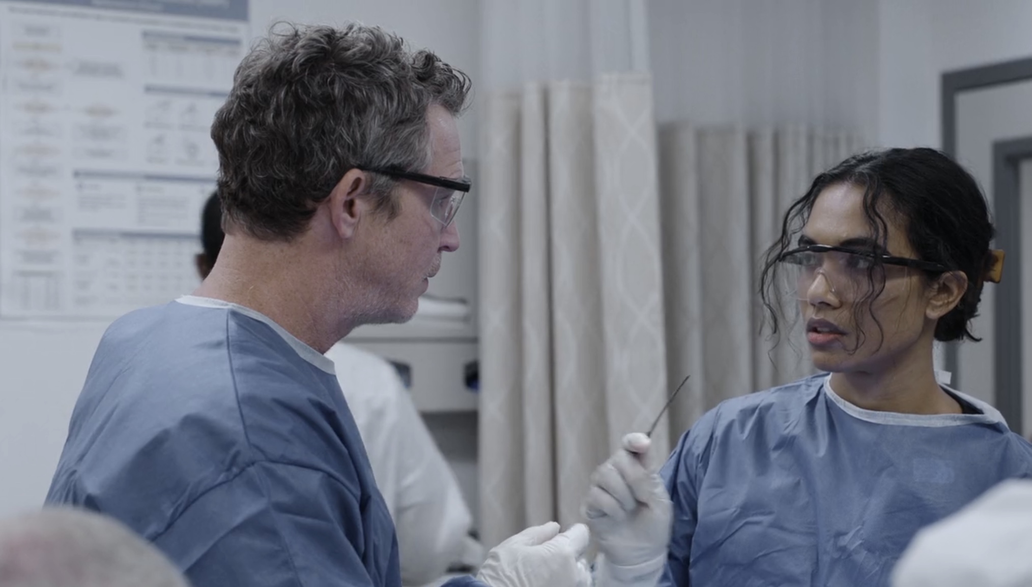 Shawn Hatosy as Abbot, Supriya Ganesh as Mohan — 'The Pitt'