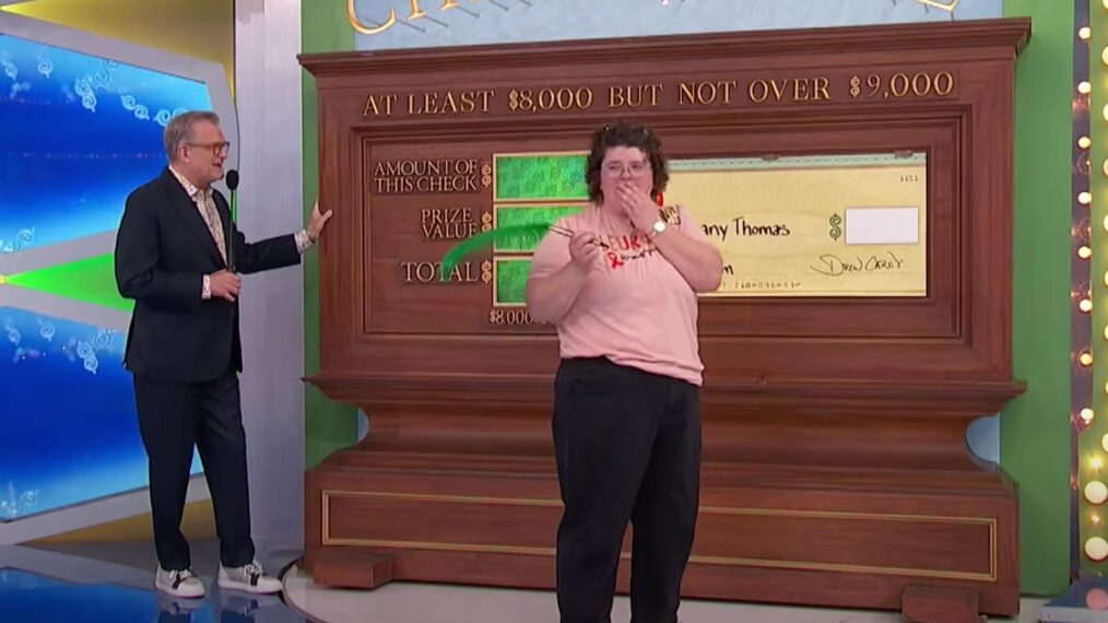 The Price Is Right contestant Brittany Thomas playing Check Game on June 5, 2025