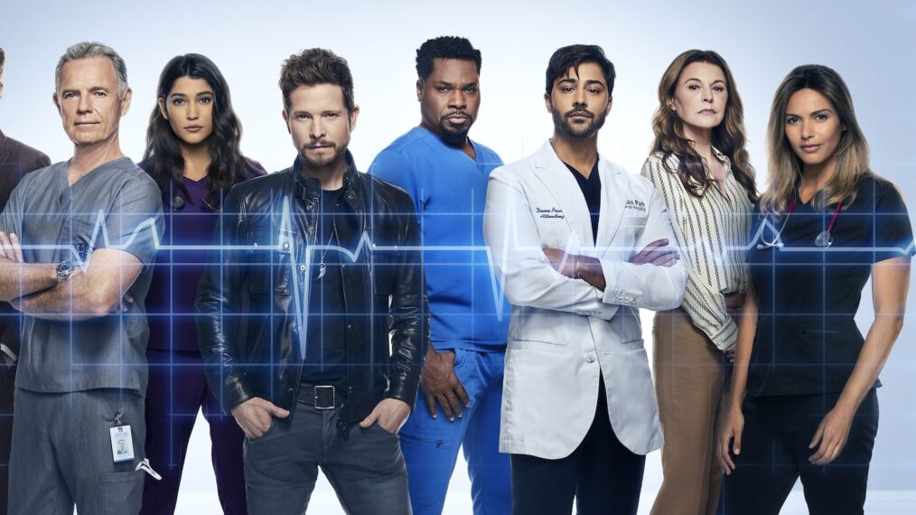 Kaley Ronayne, Andrew McCarthy, Bruce Greenwood, Anuja Joshi, Matt Czuchry, Malcolm-Jamal Warner, Manish Dayal, Jane Leaves, and Jessica Lucas in 'The Resident'