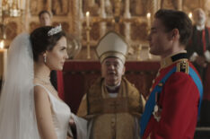 Genevieve Gaunt and Max Brown as Willow and Robert in 'The Royals' Season 4
