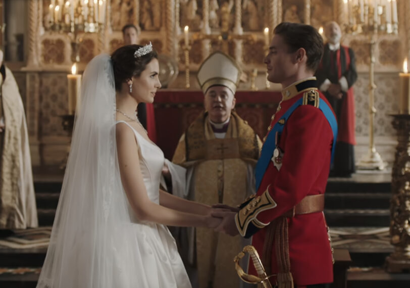 Genevieve Gaunt and Max Brown as Willow and Robert in 'The Royals' Season 4