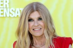 Connie Britton arrives at the premiere of Prime Video Series 'Overcompensating' at Hollywood Palladium on May 14, 2025 in Los Angeles