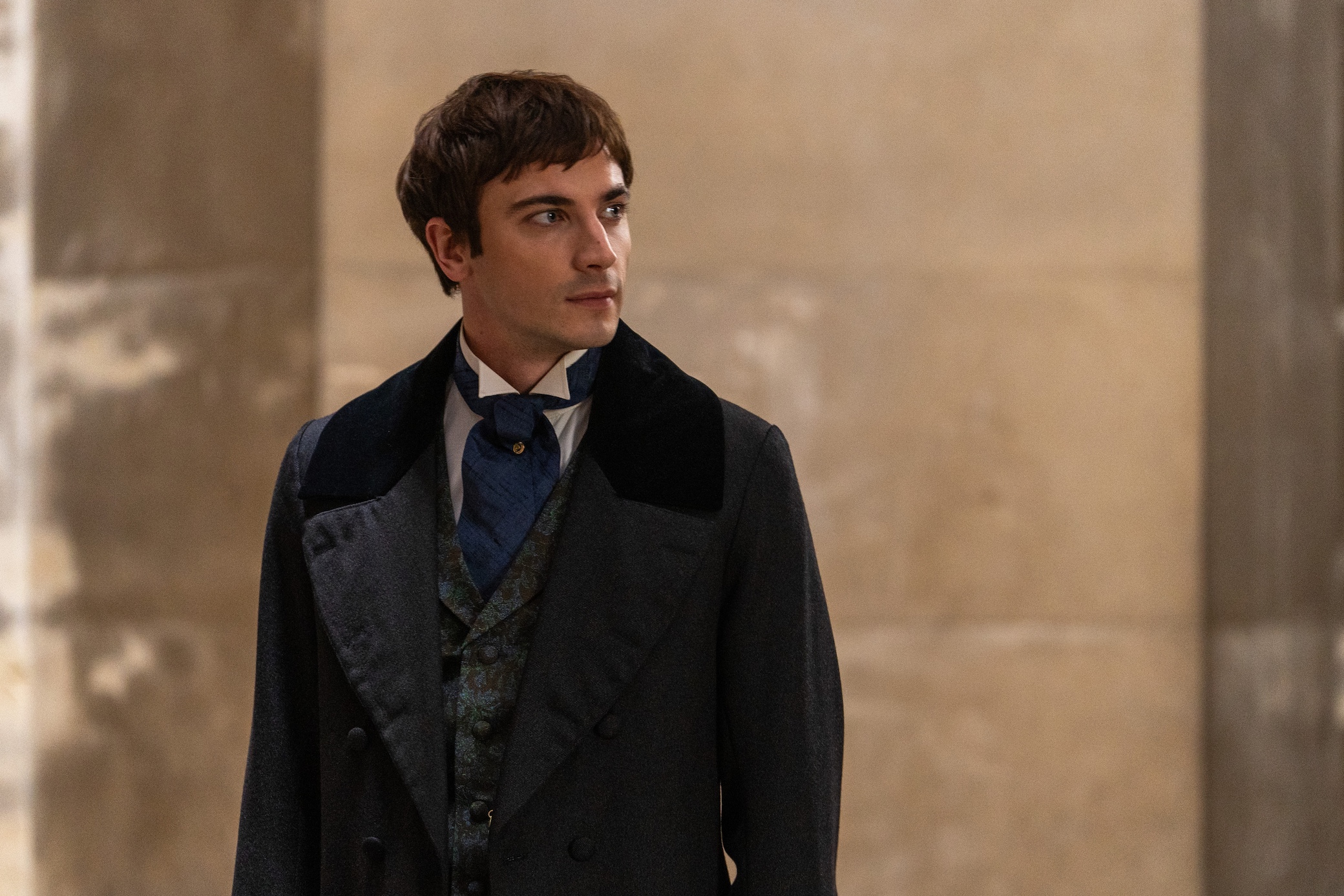Guy Remmers as Theo in 'The Buccaneers' Season 2