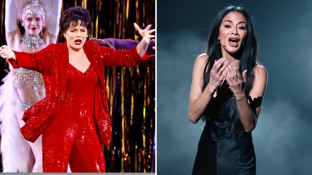 Megan Hilty and Nicole Scherzinger at the Tonys 2025