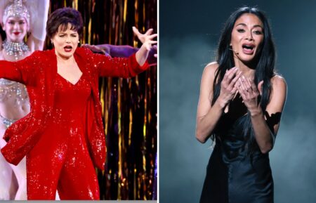 Megan Hilty and Nicole Scherzinger at the Tonys 2025