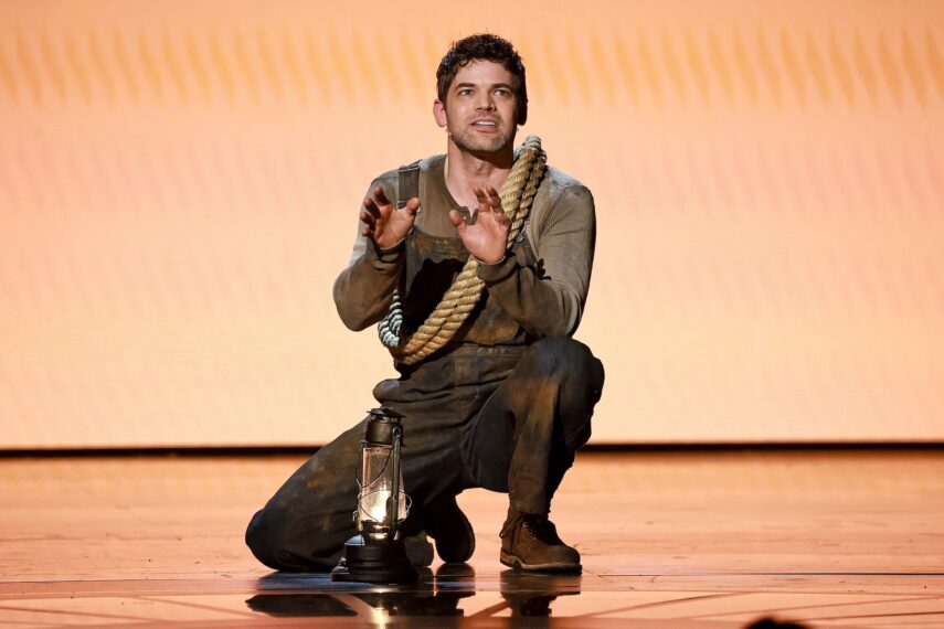 Jeremy Jordan performs a number from "Floyd Collins" onstage during The 78th Annual Tony Awards