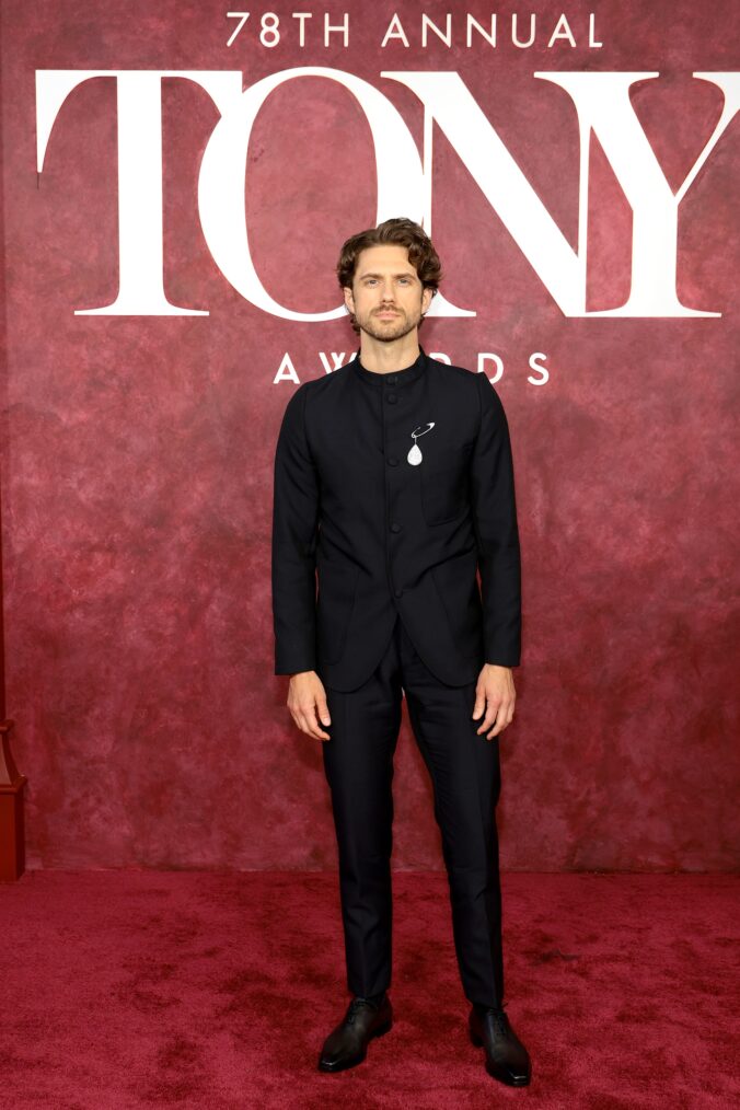 Aaron Tveit at the 2025 Tony Awards at Radio City Music Hall on June 8, 2025 in New York City