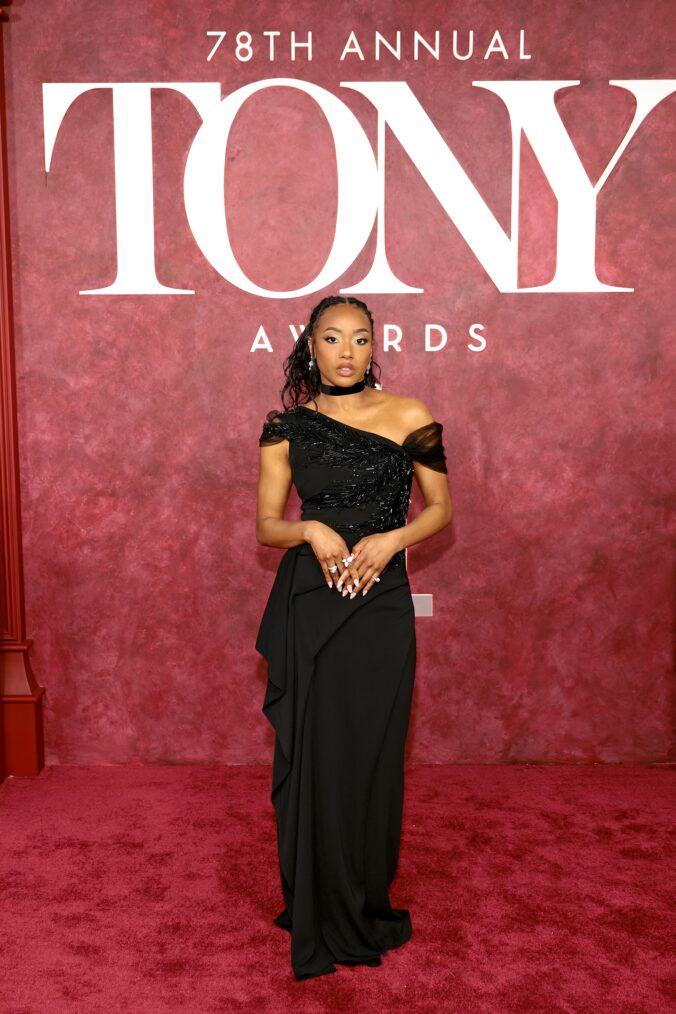 Alyah Chanelle Scott at the 2025 Tony Awards at Radio City Music Hall on June 8, 2025 in New York City