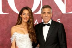 Amal and George Clooney at the 2025 Tony Awards at Radio City Music Hall on June 8, 2025 in New York City
