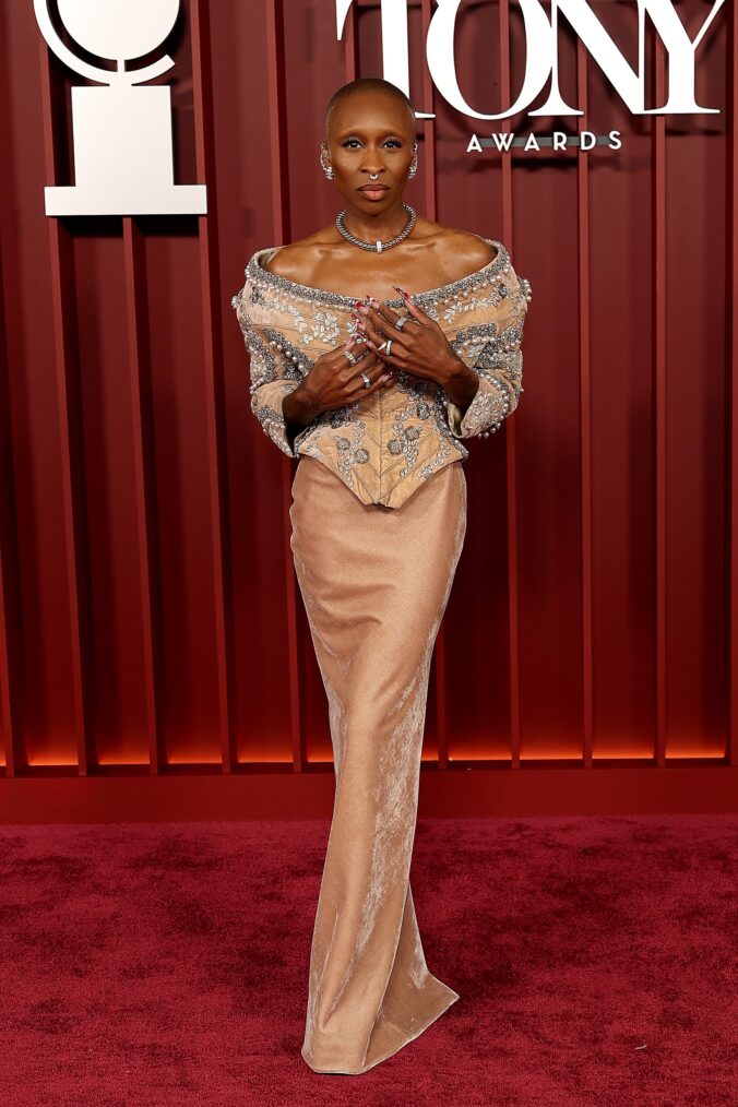 Cynthia Erivo at the 2025 Tony Awards at Radio City Music Hall on June 8, 2025 in New York City