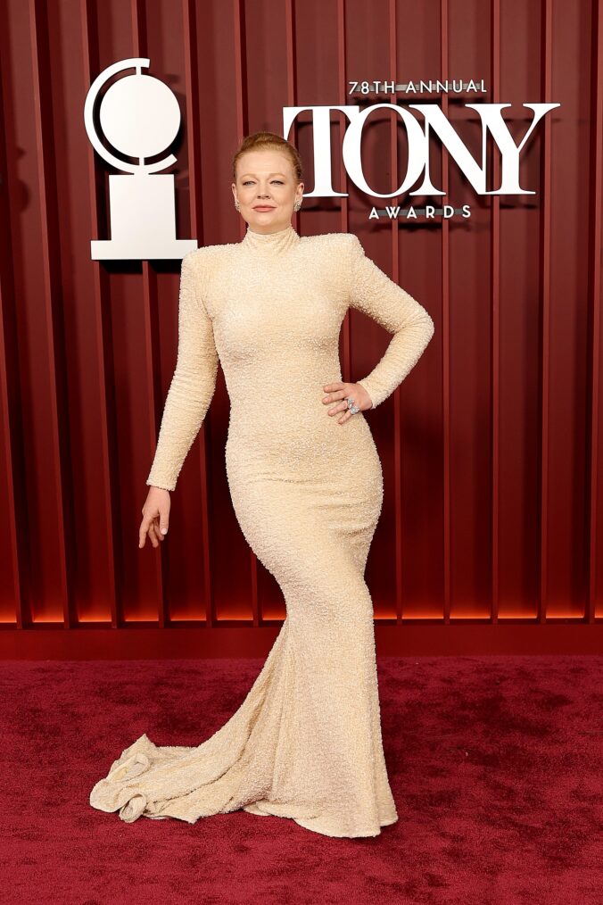 Sarah Snook at the 2025 Tony Awards at Radio City Music Hall on June 8, 2025 in New York City