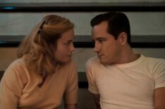 Brie Larson and Lewis Pullman in Lessons in Chemistry