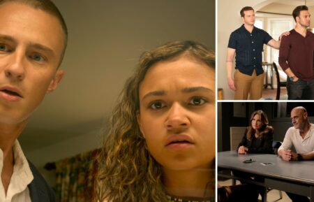 Drew Starkey and Madison Bailey as Rafe and Kiara on 'Outer Banks'; Oliver Stark and Ryan Guzman as Buck and Eddie on '9-1-1'; Mariska Hargitay and Chris Meloni as Benson and Stabler on 'Law & Order: Organized Crime'