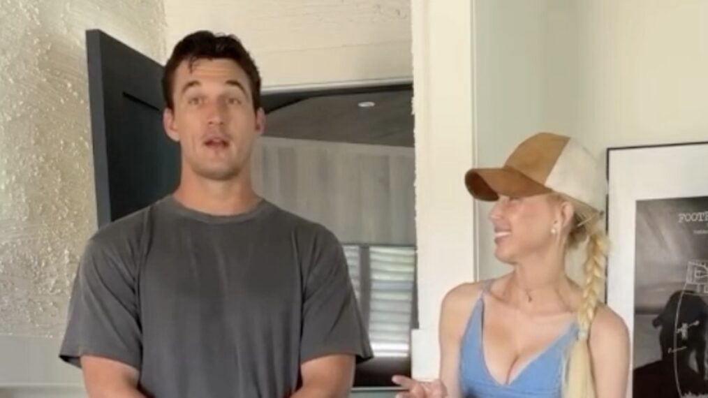 Tyler Cameron and Galey Alix renovate his Florida home in June 2025.