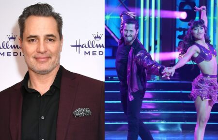 Victor Wesbter; Val Chmerkovskiy and Xochitl Gomez on Season 32 of 'Dancing With the Stars.'