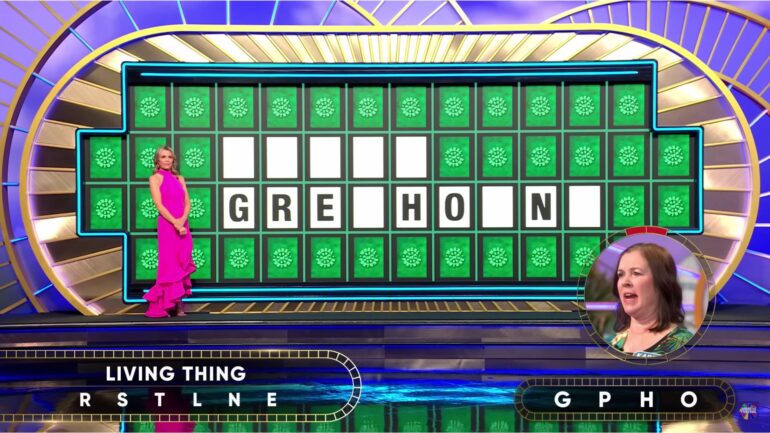Wheel of Fortune contestant Karen Binge solving the Bonus Round puzzle on Friday, May, 30, 2025