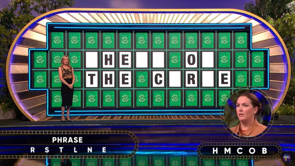 Wheel of Fortune contestant Jesse Larson solving the Bonus Puzzle