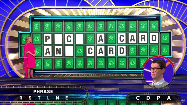 Wheel of Fortune contestant Pat Ralph solving the Bonus Round puzzle on Thursday, June 6, 2025