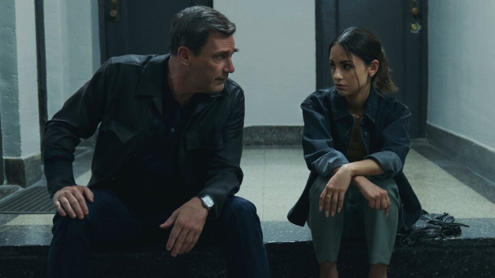 Jon Hamm and Aimee Carrero in 'Your Friends & Neighbors' Season 1