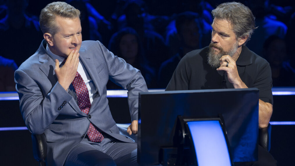 Ken Jennings and Matt Damon on Who Wants to be a Millionaire