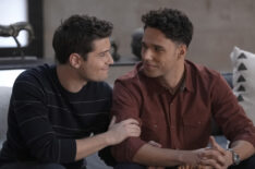 Ronen Rubinstein as Tyler Kennedy 'TK' Strand and Rafael Silva as Carlos Reyes in '9-1-1: Lone Star'