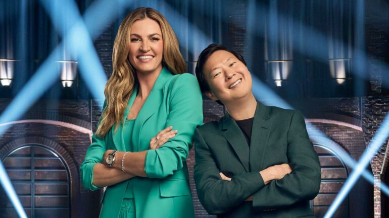 99 to Beat hosts Erin Andrews and Ken Jeong