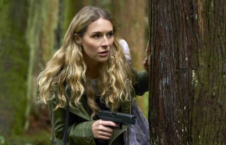 Alexa PenaVega with gun in Before Your Father Finds Us