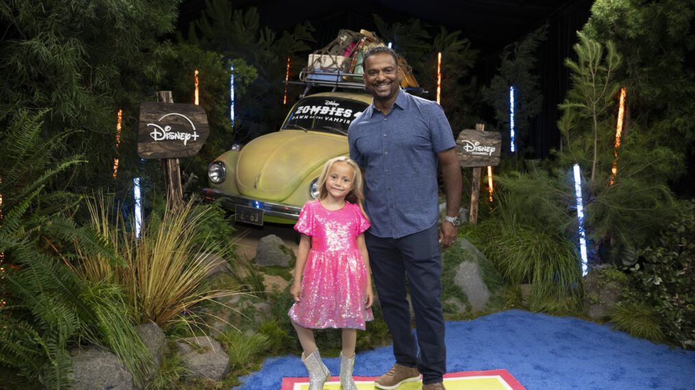 Alfonso Ribeiro and his daughter Ava Sue attend the 'Zombies 4' Los Angeles premiere in July 2025.