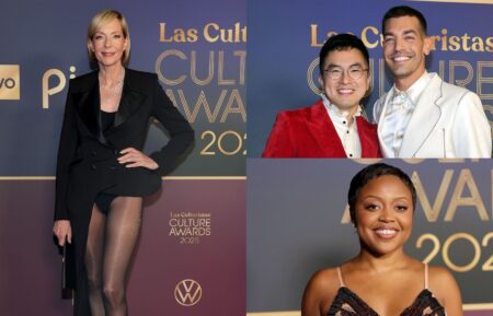 Allison Janney, Bowen Yang, Matt Rogers, and Quinta Brunson at the 2025 Las Culturistas Culture Awards in Los Angeles, July 2025.
