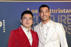 Bowen Yang and Matt Rogers attend The 2025 Las Culturistas Culture Awards in Los Angeles, July 2025.