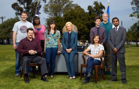 Chris Pratt, Nick Offerman, Retta, Aubrey Plaza, Amy Poehler, Rashida Jones, Adam Scott, Jim O'Heir, and Aziz Ansari, 'Parks and Recreation' Season 3, NBC.