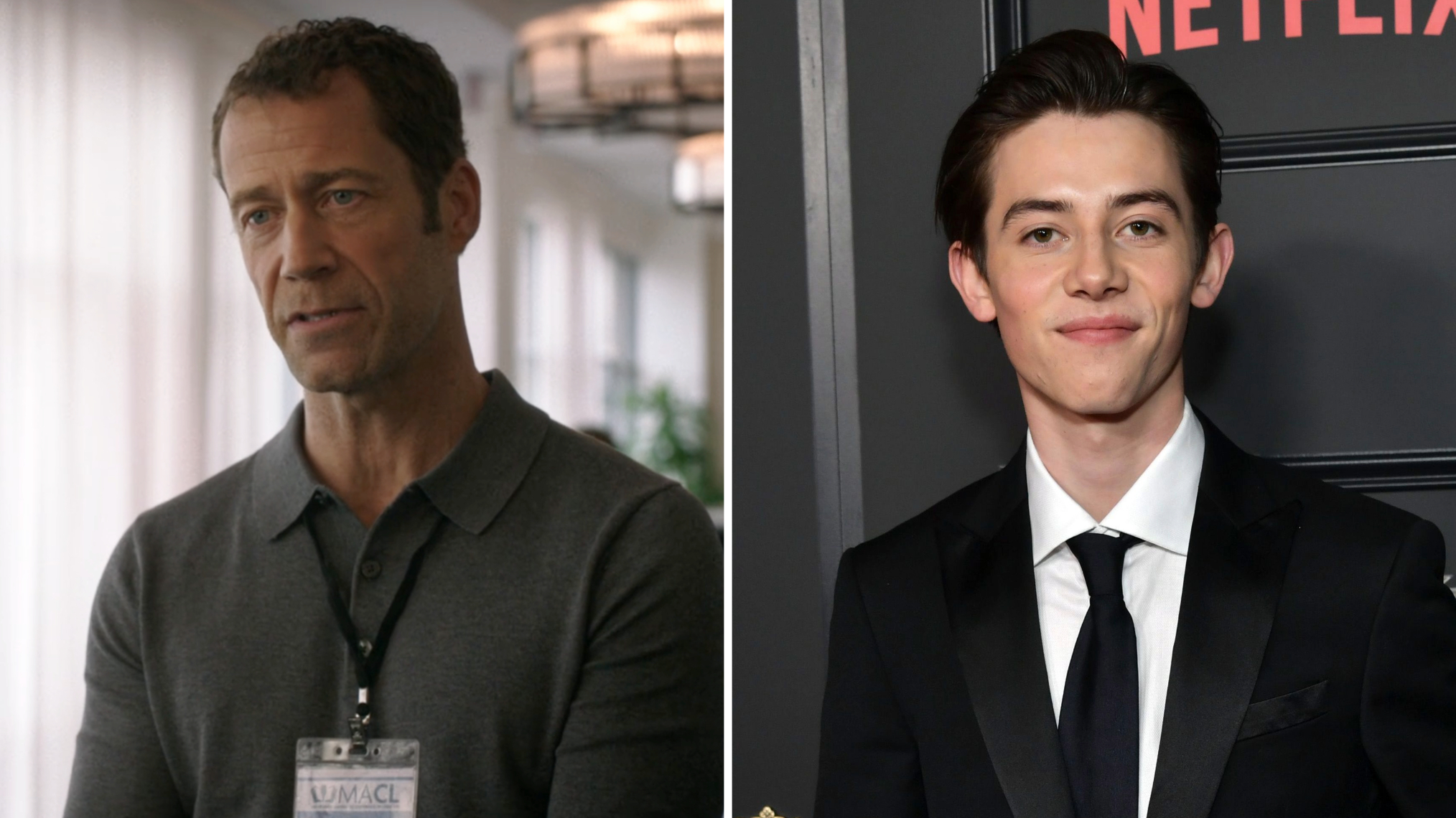 Colin Ferguson and Griffin Gluck as John Conklin in The Summer I Turned Pretty