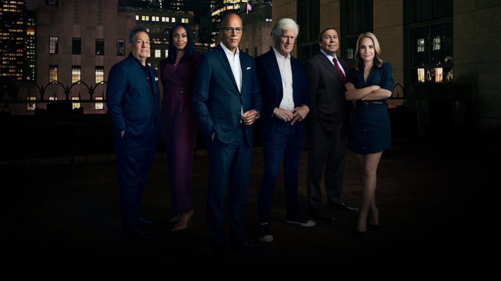 'Dateline's Josh Mankiewicz, Blayne Alexander, Lester Holt, Keith Morrison, Dennis Murphy, and Andrea Canning, NBC.