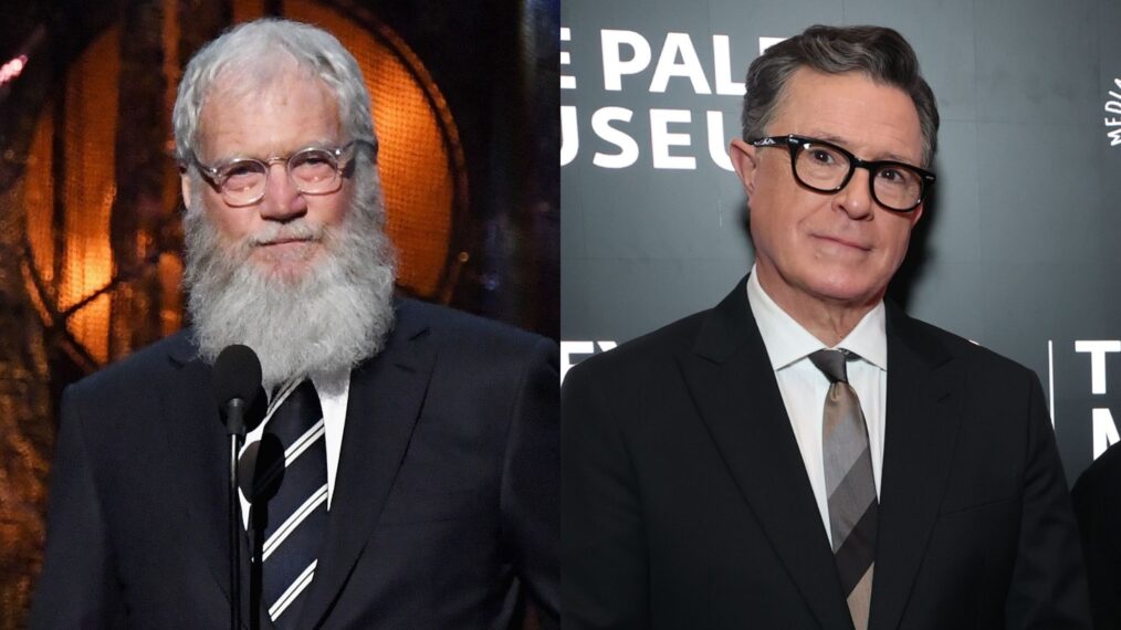 David Letterman and Stephen Colbert