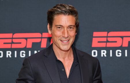 David Muir attends ESPN's 'Running With The Wolves' series premiere on July 23, 2025 in New York City.