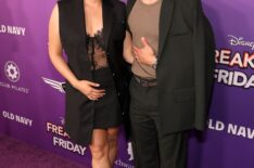 Dianne Doan and Manny Jacinto attend the Hollywood premiere of 'Freakier Friday,' July 22, 2025.