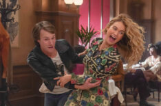 Hugh Skinner and Lily James as Harry and Donna in Mamma Mia! Here We Go Again