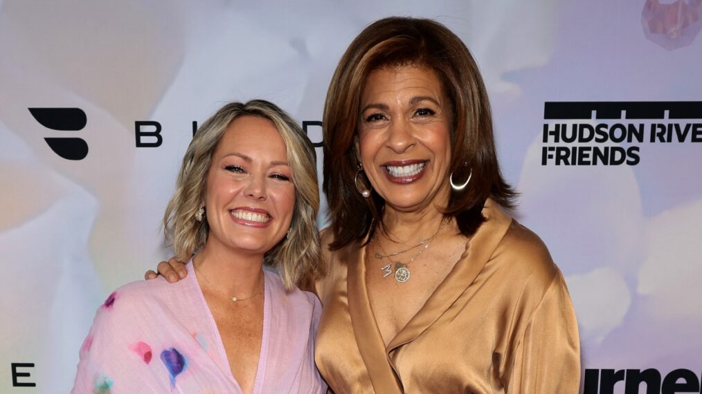 Dylan Dreyer and Hoda Kotb attend the Hudson River Park Friends 8th Annual Playground Committee Luncheon in New York City in March 2024.