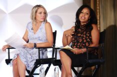 Dylan Dreyer and Sheinelle Jones attend A Conversation With Champions presented by Lotte New York Palace in New York City, August 2022.