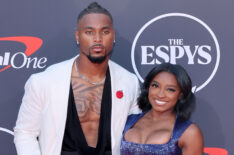 Jonathan Owens and Simone Biles
