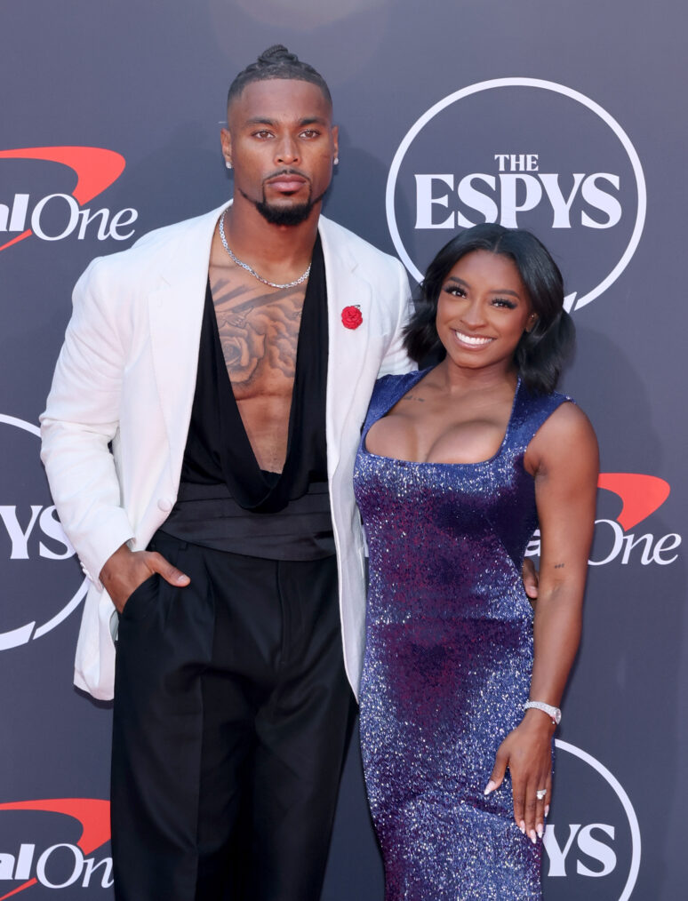 Jonathan Owens and Simone Biles