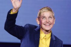 Ellen DeGeneres walks onstage during the Michelle Obama: The Light We Carry Tour at Warner Theatre on November 15, 2022 in Washington, DC.