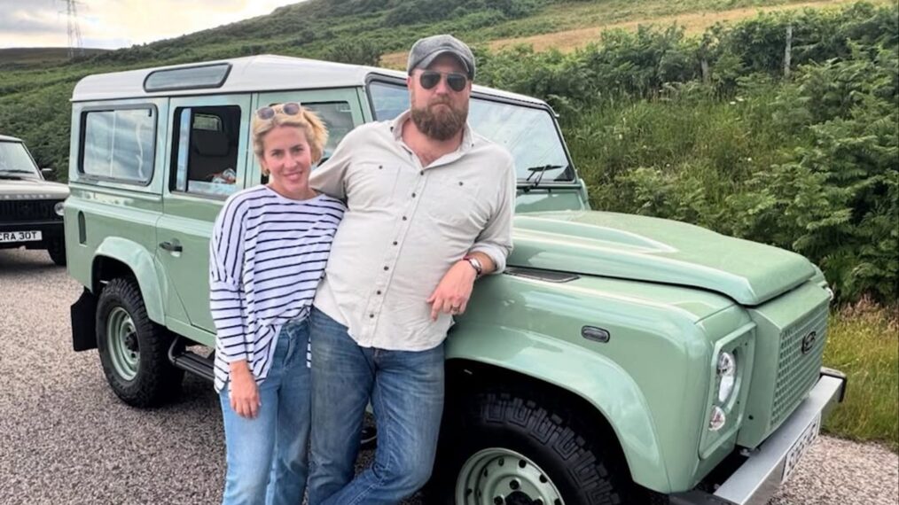 Erin Napier and Ben Napier in Scotland, July 2025.